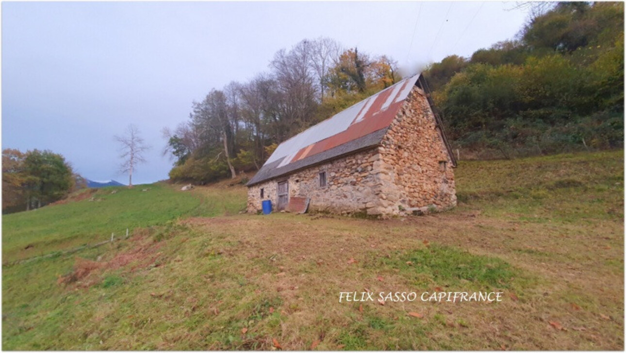 Photos 2 - Touristique - A proximité d'Argelès-Gazost, belle grange foraine à rénover avec terrain de 21 777 m2, dominant la vallée et offrant une belle vue sur les montagnes